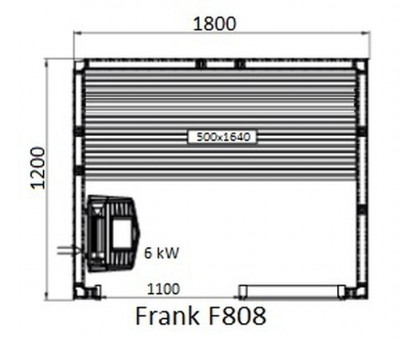 Финская сауна Frank F808 180х120 см