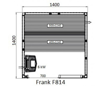 Финская сауна Frank F814 140х140 см