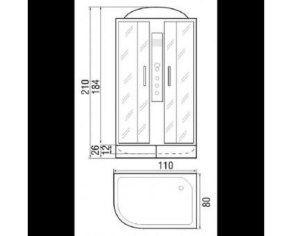 Душевая кабина River DUNAY 110/80/24 МТ R