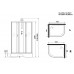 Душевая кабина Niagara NG-33084-14RBKT 100х80 см, с матовыми стеклами, правосторонняя