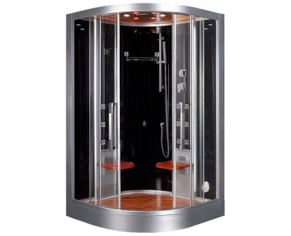 Душевая кабина Eago DZ962F8 черная 120х120 см с паром