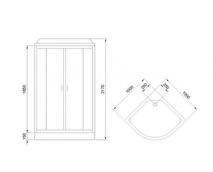 Душевая кабина Royal Bath RB 100HK7-WC-CH 100х100 см, с матовыми стеклами