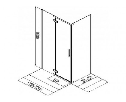 Душевой уголок Aquanet Logic RC1200 AE32-S-120x80U-CT 120x80 см