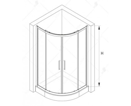 Душевой уголок RGW CL-54B 80x80, прозрачное стекло