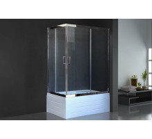 Душевой уголок Royal Bath RB 8100BP-T-CH 100х80 см, с прозрачными стеклами, правосторонний