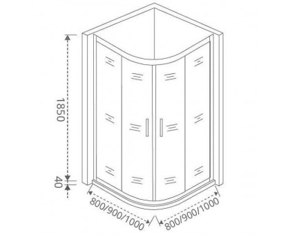 Душевое ограждение Good Door LATTE R-100-C-WE 100х100 см