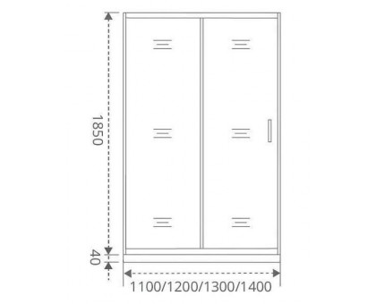 Душевое ограждение Good Door LATTE WTW-140-C-WE 140 см