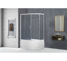 Душевой уголок Royal Bath RB 8120BK-C 120х80 см, с матовыми стеклами, левосторонний