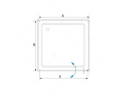 Душевой уголок RGW SV-35B (SV-02B + Z-050-3B) 90x90, прозрачное стекло