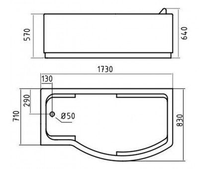 Акриловая ванна Gemy G9010 B L