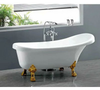 Ванна акриловая Cerutti SPA C-2014-1 150х75 см комплектация в цвете золото